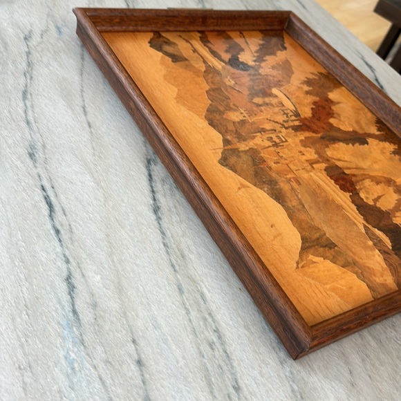 Vtg Buchschmid & Gretaux Stuttgart-Vaihingen wood inlay made in Germany - Picture 7 of 8